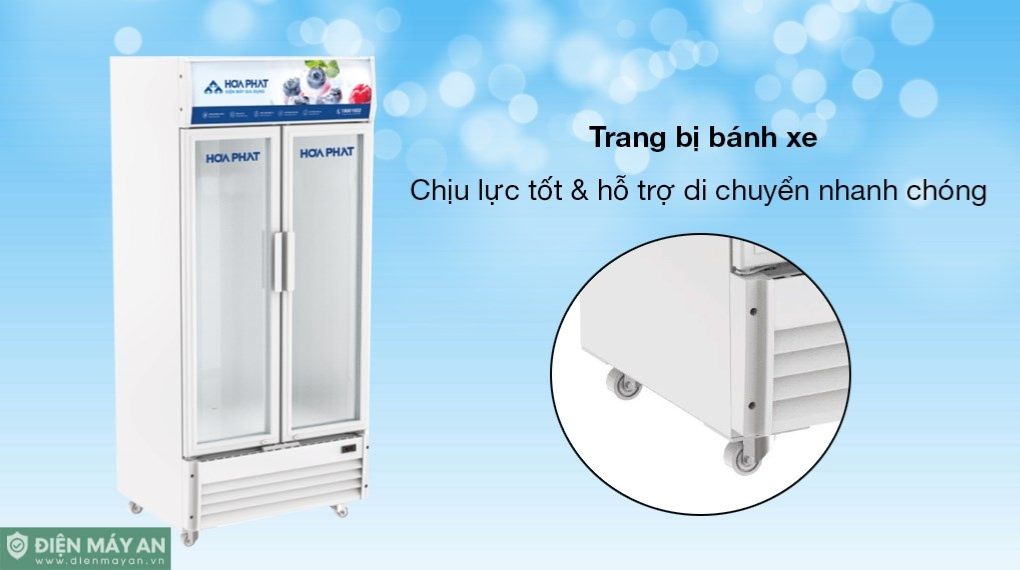 Tủ mát trưng bày Hòa Phát Inverter 526 lít HSR D8526